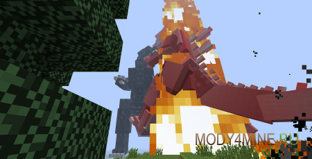 Godzilla - мод на Годзиллу для Minecraft 1.6.4