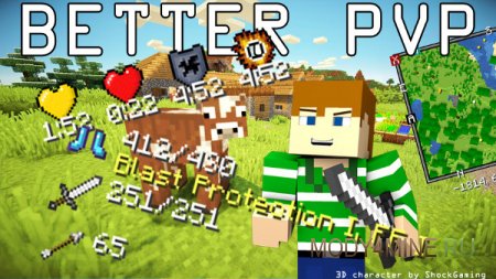 Better PvP – улучшенное ПвП в Minecraft 1.14.3/1.13.2/1.12.2/1.11.2/1.10.2