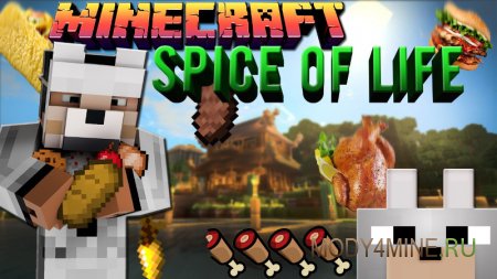 The Spice of Life — мод на новую механику голода в Minecraft 1.7.10-1.12.2