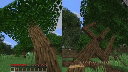 Falling Tree’s - мод на падающие деревья в Minecraft 1.20.2 и 1.19.4