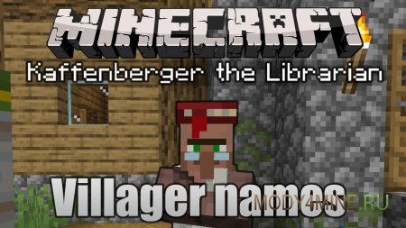 Villager Names - мод на имена жителей в Minecraft 1.20.2, 1.19.4, 1.18.2, 1.17.1, 1.16.5, 1.15.2, 1.14.4, 1.13.2 и 1.12.2