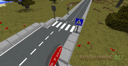 More Road - мод на дорожные знаки в Minecraft 1.20.1, 1.17.1, 1.15.2 и 1.12.2