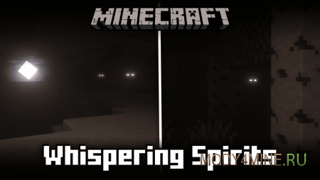 Whispering Spirits - мод на глаза в темноте для Minecraft 1.20.1 и 1.19.4