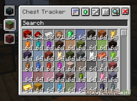 Chest Tracker - мод на поиск предметов в сундуках для Minecraft 1.20.6, 1.19.4, 1.18.2, 1.17.1 и 1.16.5