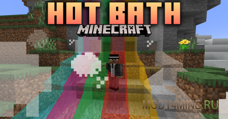 Hot Bath - мод на горячие источники в Minecraft 1.21.3, 1.20.6, 1.19.4, 1.18.2, 1.16.5 и 1.14.4