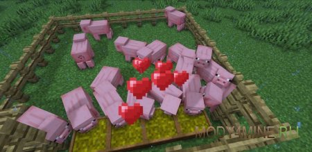 Animal Feeding Trough - мод на кормушку для животных в Minecraft 1.21.4, 1.20.6, 1.19.4, 1.18.2, 1.17.1 и 1.16.5