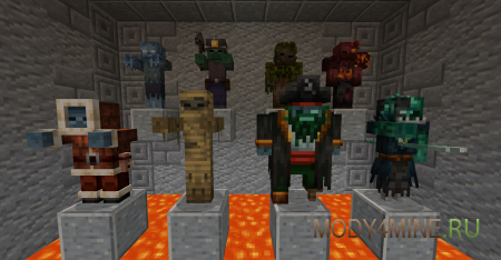 Rotten Creatures - мод на новые виды зомби в Minecraft 1.21.1, 1.20.1, 1.19.2, 1.18.2, 1.15.2 и 1.14.4