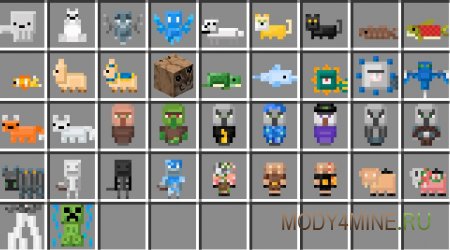 Kelka Craftable Animals - мод на крафт мобов в Minecraft 1.21.4, 1.20.6, 1.19.2 и 1.18.2