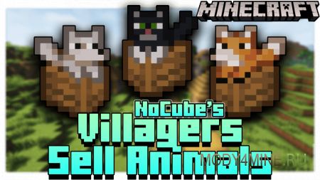 Villagers Sell Animals - мод на покупку питомцев в Minecraft 1.20.1, 1.19.4 и 1.18.2