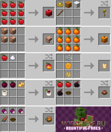 Bountiful Fares - мод на фрукты в Minecraft 1.21.1 и 1.20.4