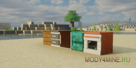 Skniro’s Furniture - мод на ванильную мебель в Minecraft 1.21.8 и 1.20.4