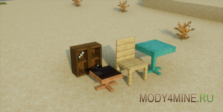 Skniro’s Furniture - мод на ванильную мебель в Minecraft 1.21.8 и 1.20.4