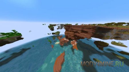 Skylands over the Sea - мод на небесные острова в Minecraft 1.21.8 и 1.20.6