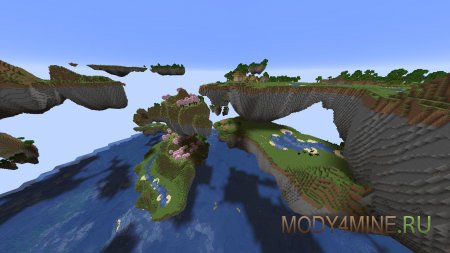 Skylands over the Sea - мод на небесные острова в Minecraft 1.21.8 и 1.20.6