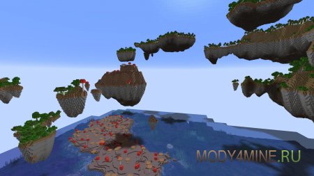 Skylands over the Sea - мод на небесные острова в Minecraft 1.21.8 и 1.20.6