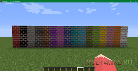 Colored Bricks - мод на разноцветные кирпичи в Minecraft 1.21.8, 1.20.6, 1.19.4, 1.18.2, 1.17.1 и 1.16.5