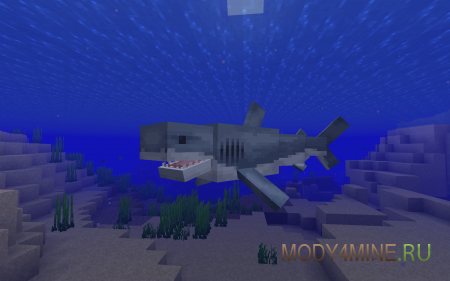 Ben’s Sharks - мод на акул в Minecraft 1.21.1 и 1.20.1