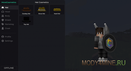 More Cosmetics - мод на косметическую одежду в Minecraft 1.21.8, 1.20.4, 1.19.4, 1.18.2, 1.17.1, 1.16.5 и 1.8.9