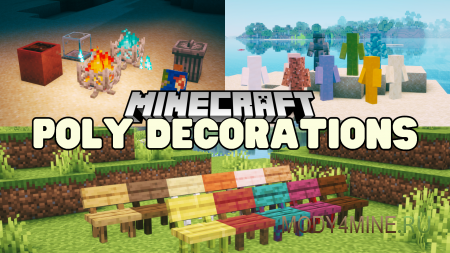 PolyDecorations - мод на маленькие декорации в Minecraft 1.21.9 и 1.20.6