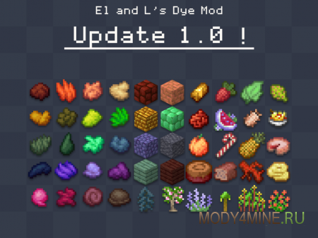 El And L’s Dyes - мод на новые красители в Minecraft 1.20.1