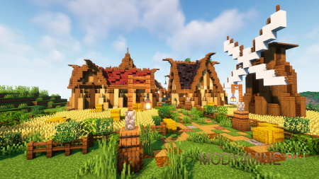 Medieval Buildings Nether and End Edition - мод на средневековые постройки в Minecraft 1.21.9 и 1.20.6