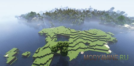 Continents - мод на генерацию континентов в Minecraft 1.21.10, 1.20.6, 1.19.4 и 1.18.2