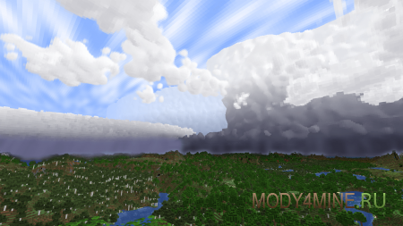 Simple Clouds - мод на красивые облака в Minecraft 1.21.1 и 1.20.1