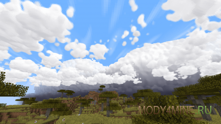 Simple Clouds - мод на красивые облака в Minecraft 1.21.1 и 1.20.1