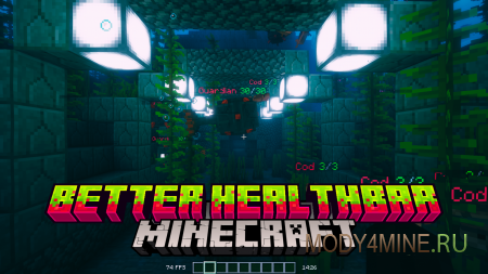 Better Healthbar - мод на здоровье мобов в Minecraft 1.21.11 и 1.20.6