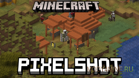 Pixelshot - мод на скриншоты с высоты в Minecraft 1.21.11 и 1.20.4