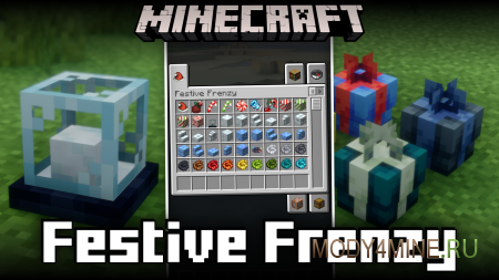 Festive Frenzy - мод на рождественские украшения в Minecraft 1.21.11 и 1.20.6