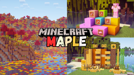 Maple - мод на красивый лес для Minecraft 1.21.11, 1.20.1, 1.19.4 и 1.18.2