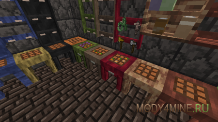 Workshop For Handsome Adventurer - мод на красивые полки в Minecraft 1.21.11, 1.20.4, 1.19.4 и 1.18.2